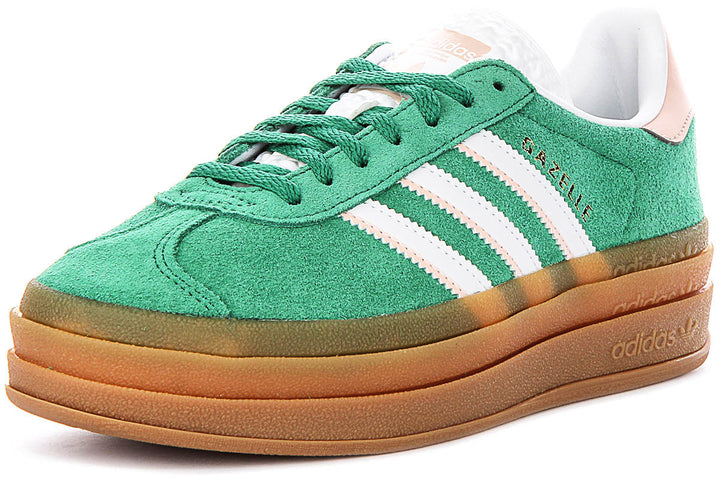 Adidas Gazelle Bold J In Green For Junior