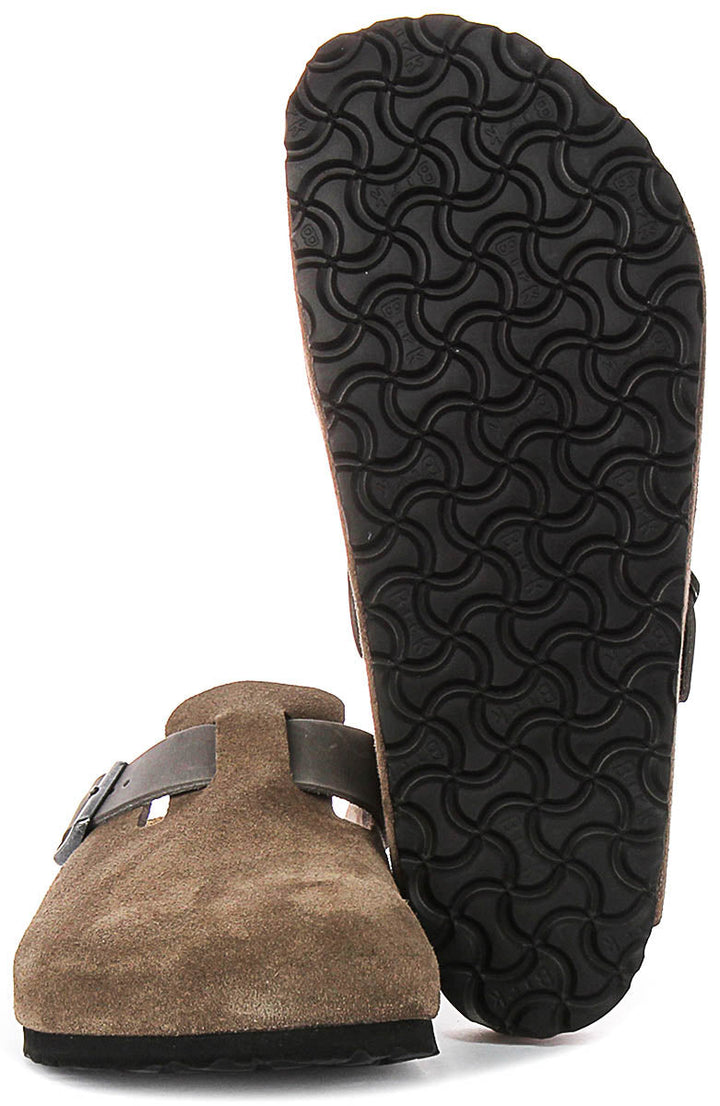 Birkenstock Boston Bs en Marron | Coupe Régulière