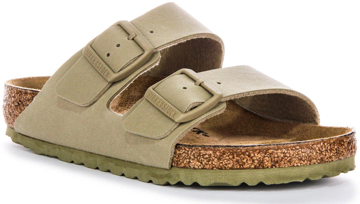 Birkenstock Arizona BS Sandales à Deux Brides Réglables en Birko Flor en Kaki