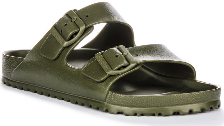 Birkenstock Arizona EVA Sandales à Deux Brides en Caoutchouc Style EVA Sandales en Kaki