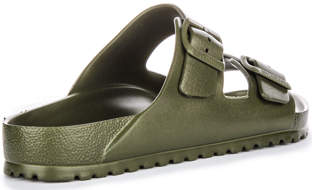 Birkenstock Arizona EVA Sandales à Deux Brides en Caoutchouc Style EVA Sandales en Kaki