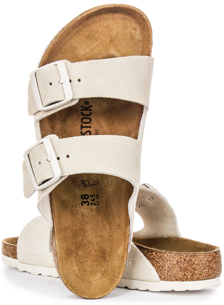 Birkenstock Arizona Bs Suède en Gris Clair | Coupe Standard