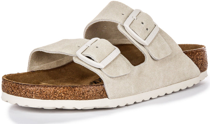Birkenstock Arizona Bs Suède en Gris Clair | Coupe Standard