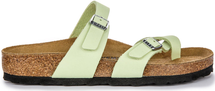 Birkenstock Mayari Sandales Femme en Nubuck avec Boucle et Bride en Lime