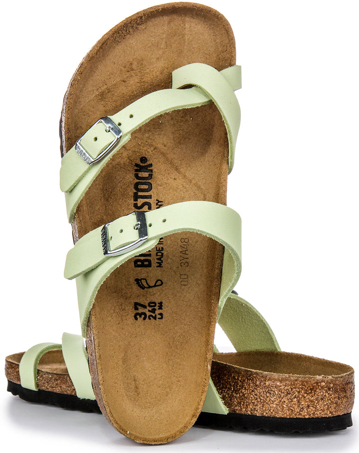 Birkenstock Mayari Sandales Femme en Nubuck avec Boucle et Bride en Lime