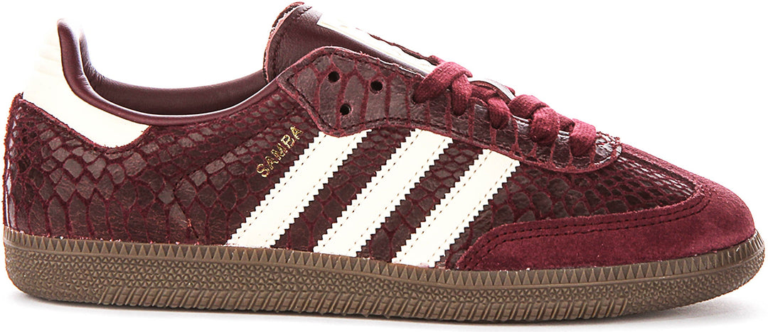 Adidas Samba OG W In Maroon Snake Print For Women