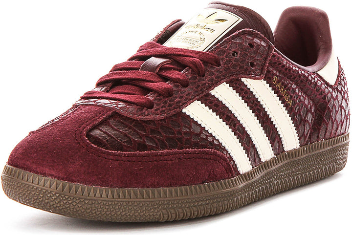 Adidas Samba OG W In Maroon Snake Print For Women