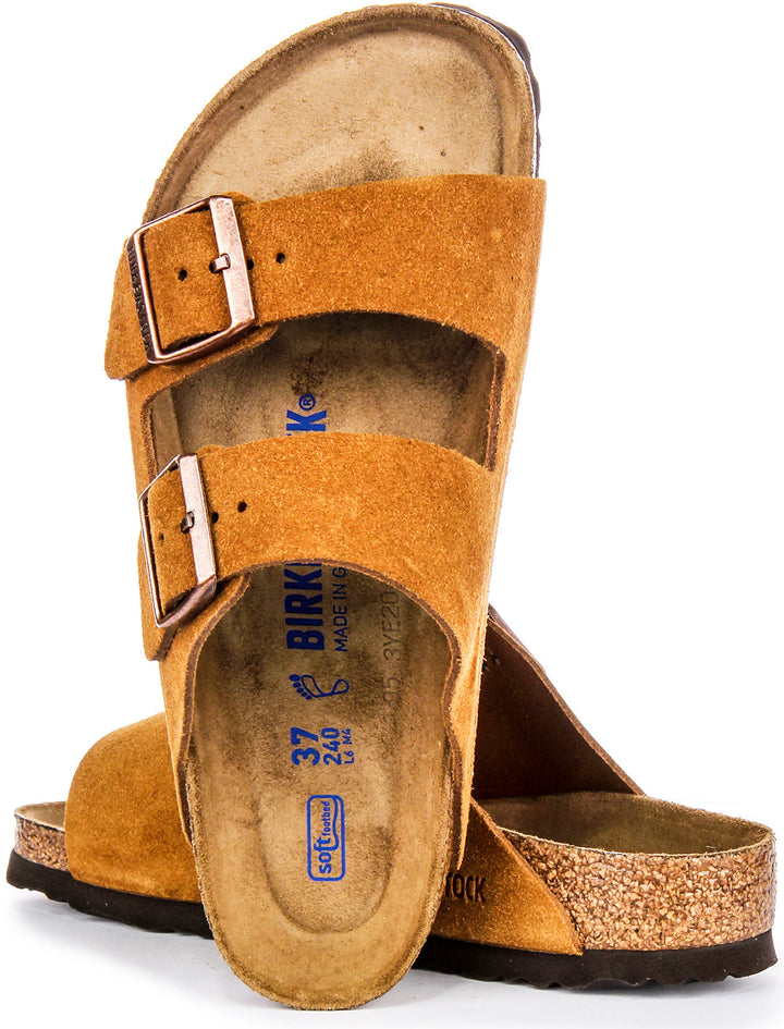 Birkenstock Arizona Soft Footbed en Mink | Coupe Régulière