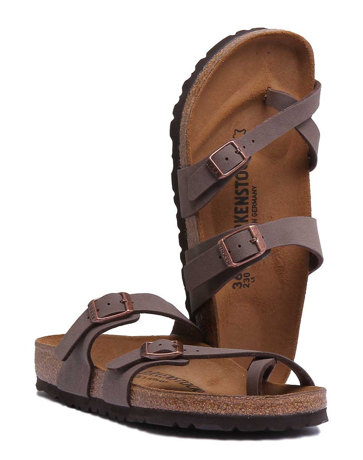 Birkenstock Mayari Sandale à lanières Birko Flor pour femmes en moca
