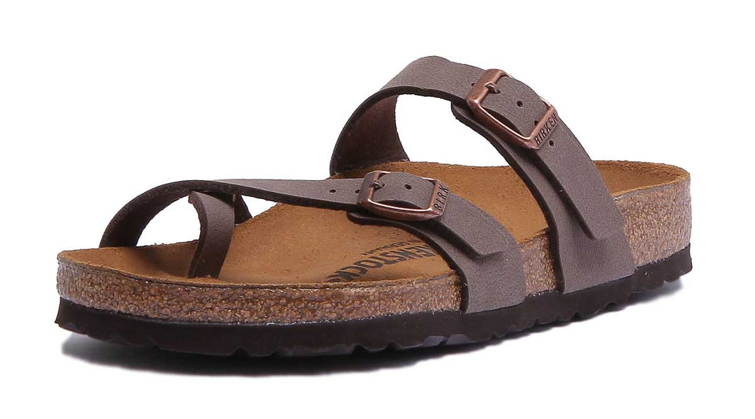 Birkenstock Mayari Sandale à lanières Birko Flor pour femmes en moca