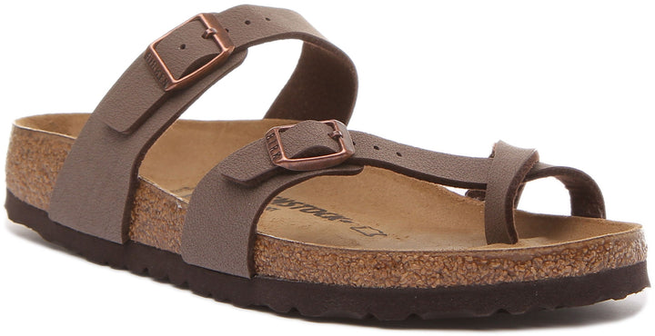 Birkenstock Mayari Sandales à lanières Birko Flor pour femmes en moca