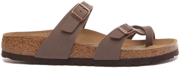 Birkenstock Mayari Sandales à lanières Birko Flor pour femmes en moca