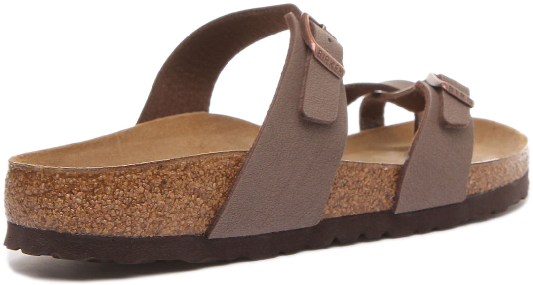 Birkenstock Mayari Sandales à lanières Birko Flor pour femmes en moca