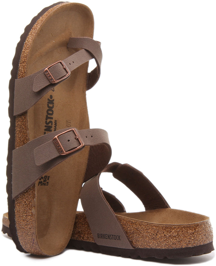 Birkenstock Mayari Sandales à lanières Birko Flor pour femmes en moca