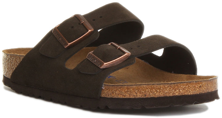 Birkenstock Arizona BS Sandale à double lanière en cuir poure en moka