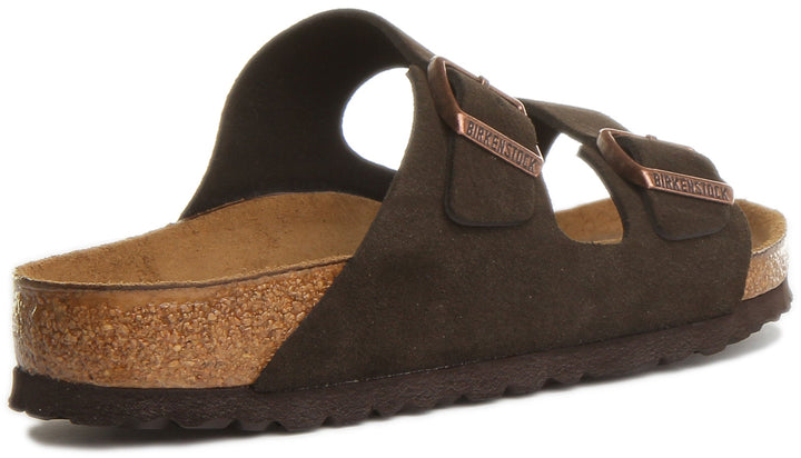 Birkenstock Arizona BS Sandale à double lanière en cuir poure en moka