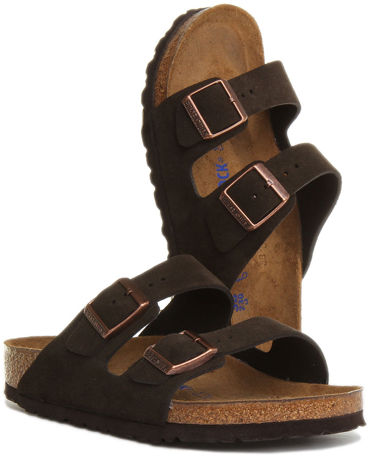Birkenstock Arizona BS Sandale à double lanière en cuir poure en moka