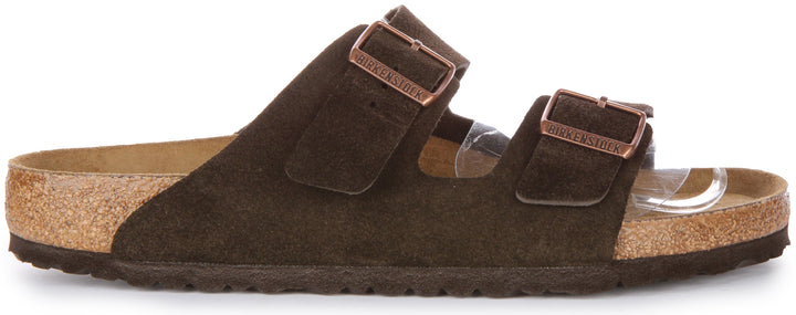 Birkenstock Arizona Sandale en cuir daim pour hommes en mocha