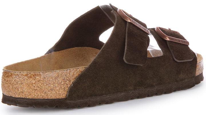 Birkenstock Arizona Sandale en cuir daim pour hommes en mocha
