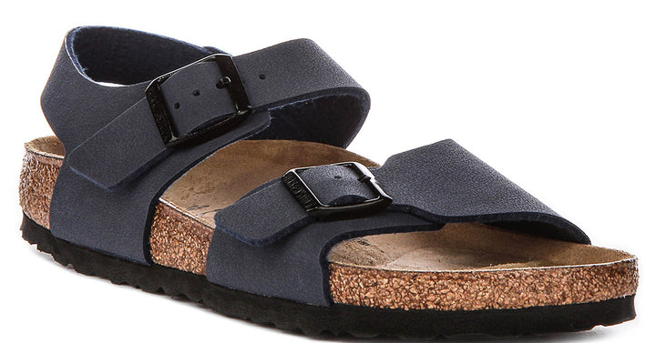 Birkenstock New York in Navy for Juniors | Narrow Fit