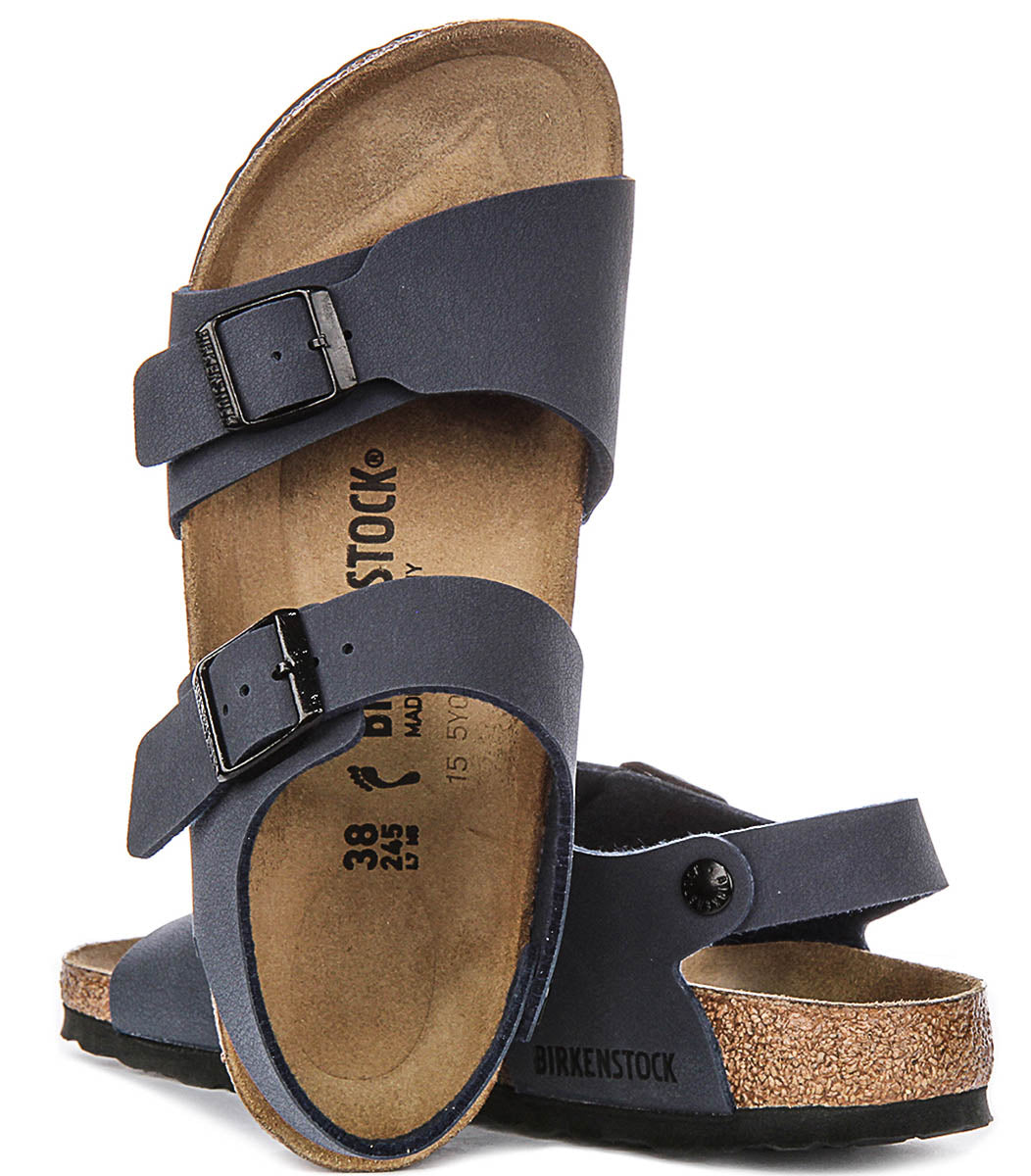 Birkenstock New York in Navy for Juniors | Narrow Fit