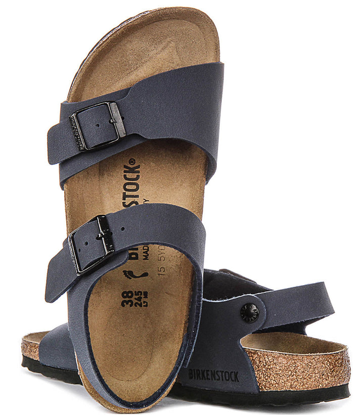 Birkenstock New York in Navy for Juniors | Narrow Fit