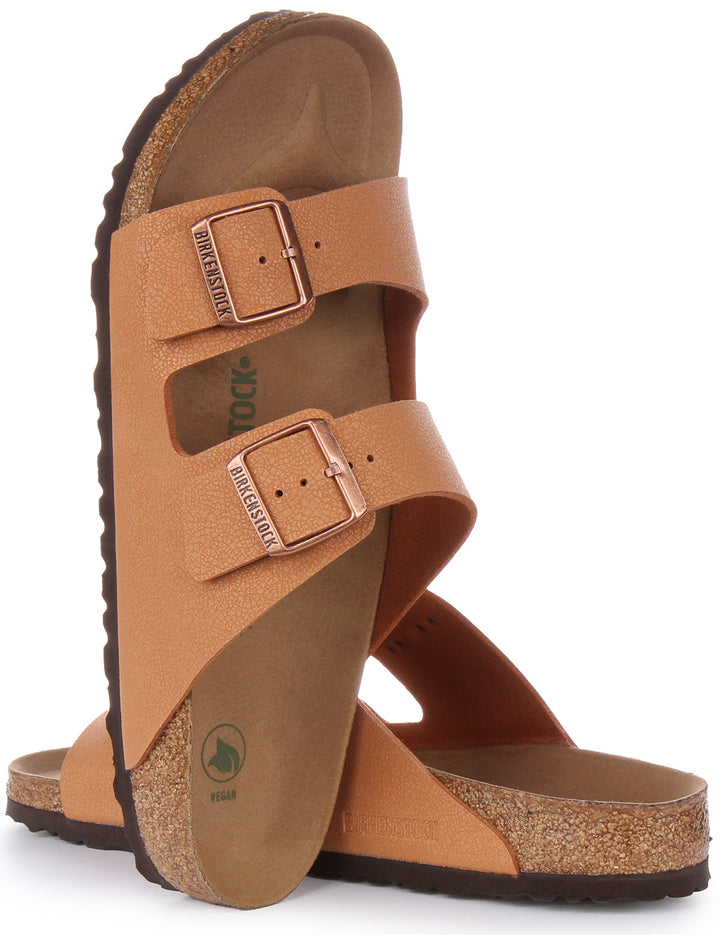 Birkenstock Arizona BS Sandale végane Birko Flor à deux lanières poure en pêche