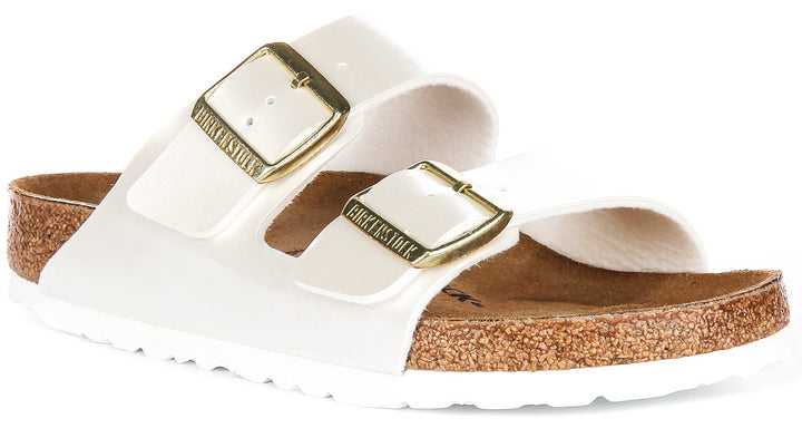 Birkenstock Arizona BS en Blanc Perle pour Enfant | Coupe Standard