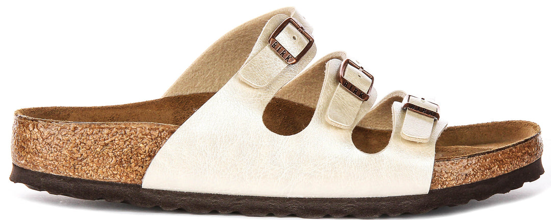 Birkenstock Florida Bs en Blanc Perle | Coupe Standard