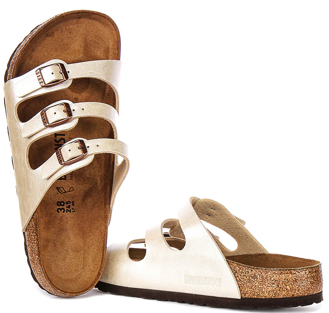 Birkenstock Florida Bs en Blanc Perle | Coupe Standard