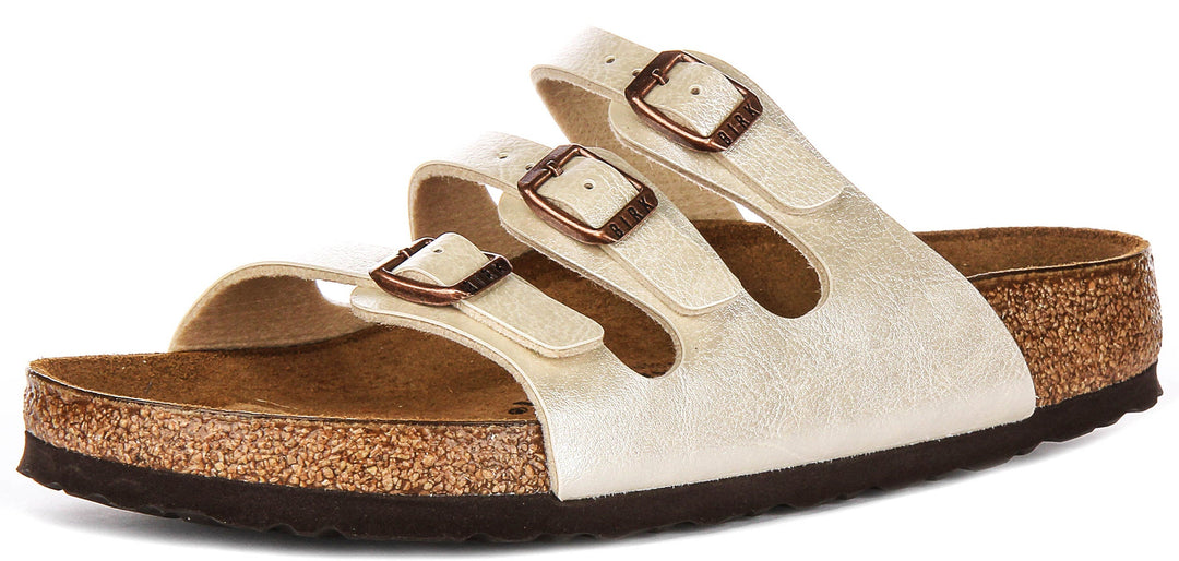 Birkenstock Florida Bs en Blanc Perle | Coupe Standard