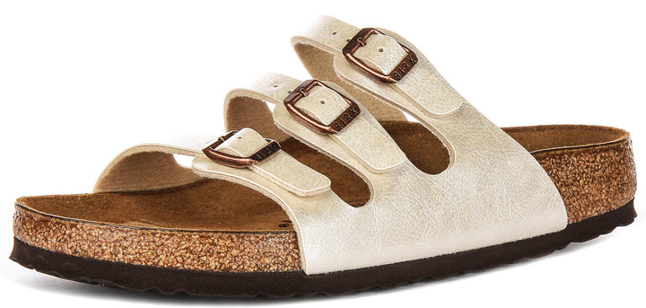 Birkenstock Florida Bs en Blanc Perle | Coupe Standard