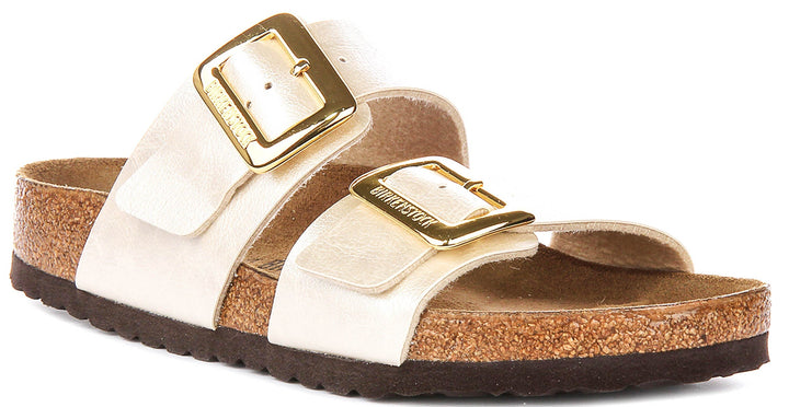Birkenstock Sydney Cushion In Pearl White For Women | Regular Fit
