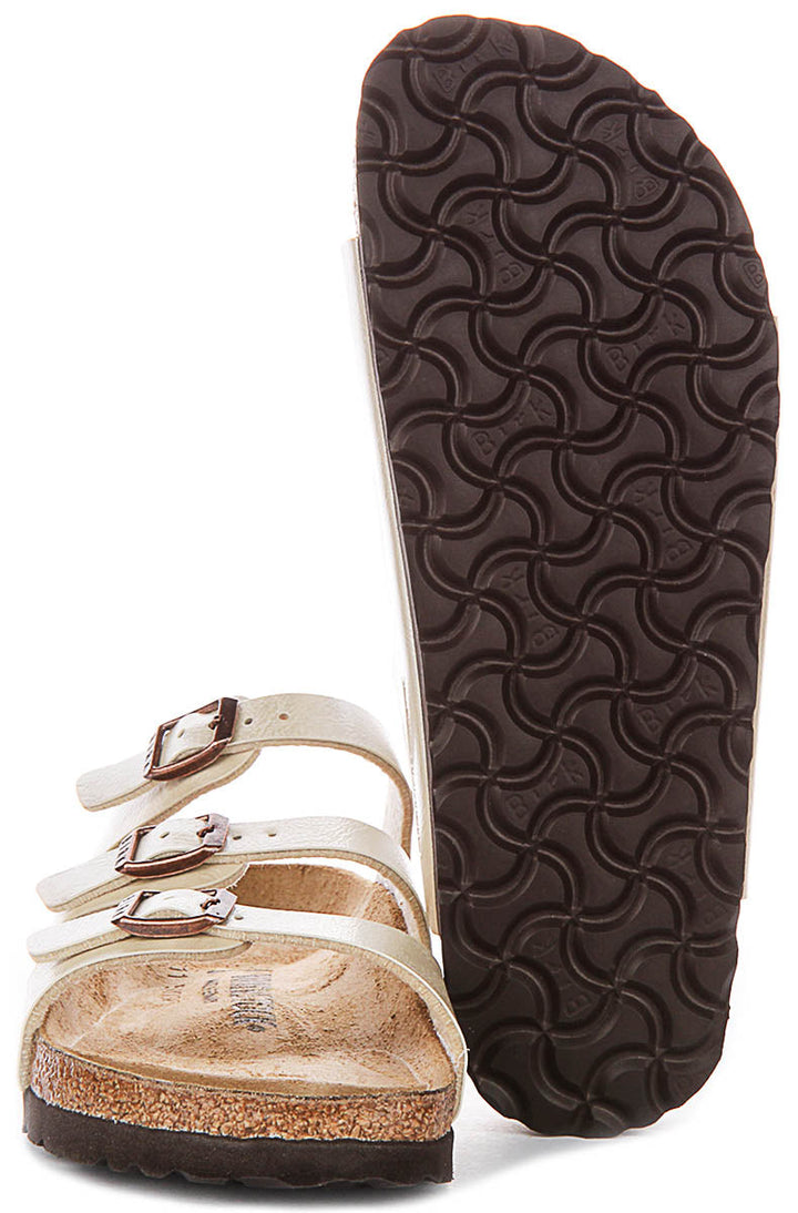 Birkenstock Florida Bs In Pearl White | Narrow Fit