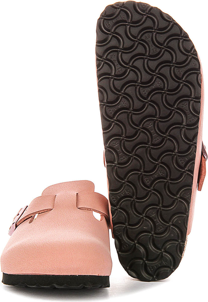 Birkenstock Boston Kids Bs In Pink For Juniors | Narrow Fit