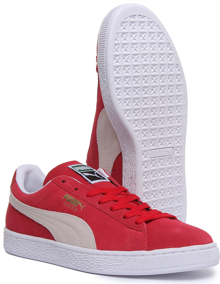 Puma Suede Classic + Baskets à lacets rouges poure