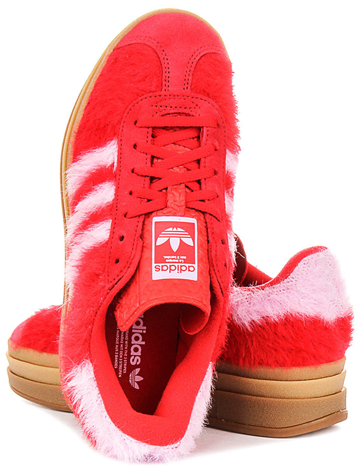 Adidas Gazelle Bold W In Red Pink Fury For Women