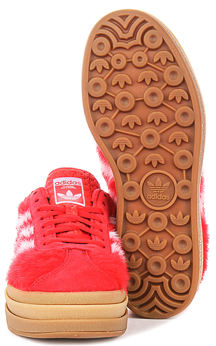 Adidas Gazelle Bold W In Red Pink Fury For Women