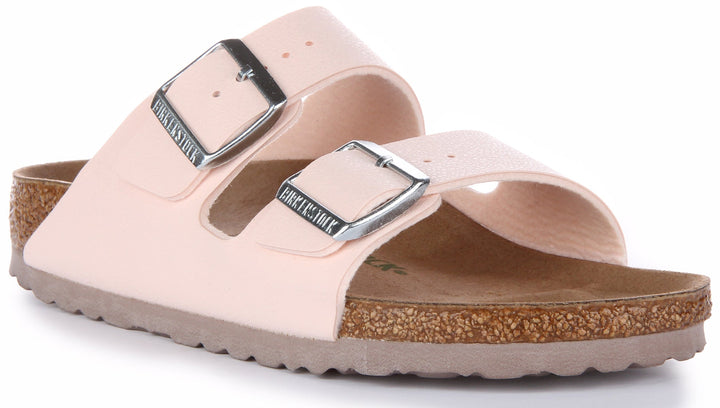 Birkenstock Arizona Sandales Birkibuc végane pour femmes en rose