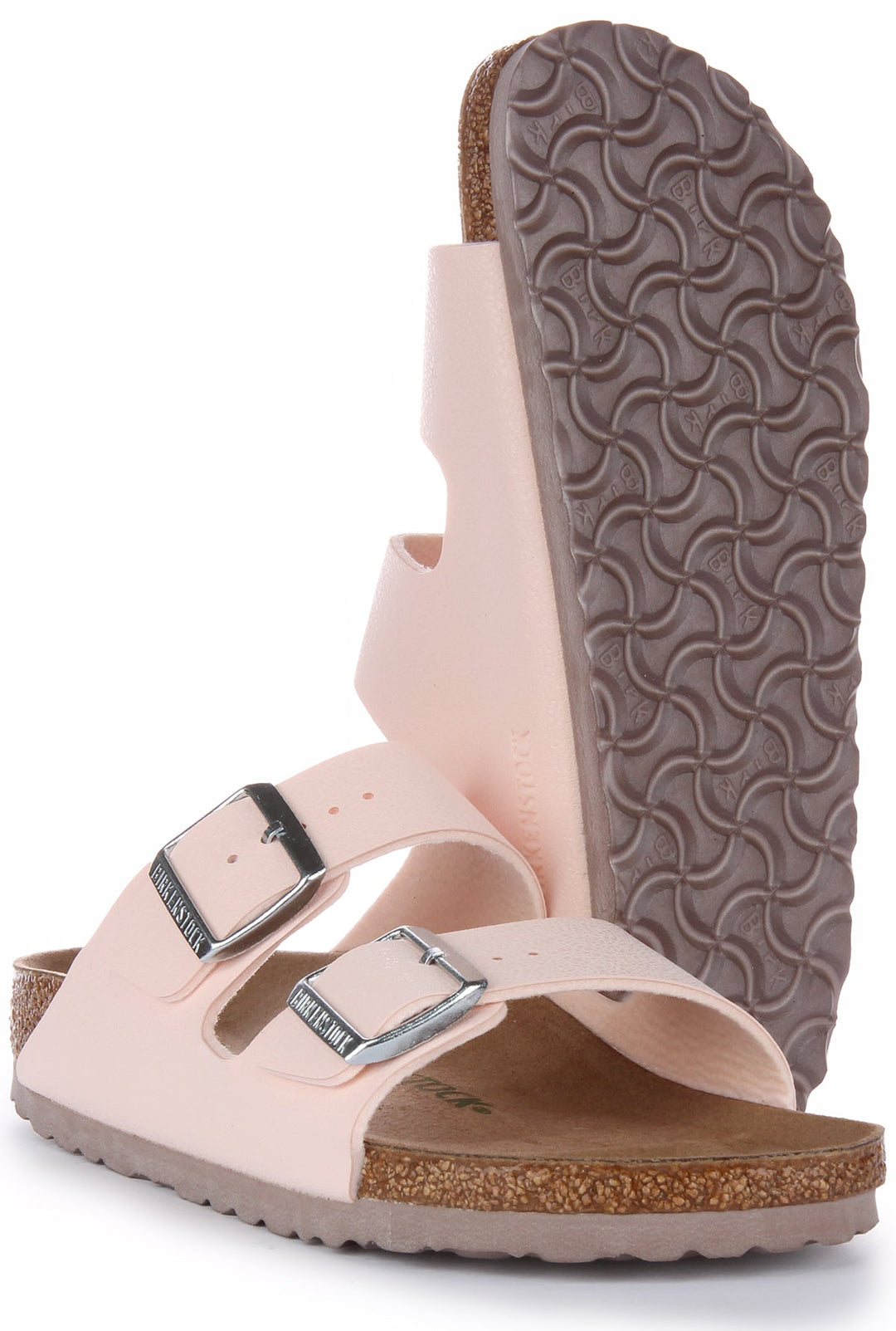Birkenstock Arizona Sandales Birkibuc végane pour femmes en rose