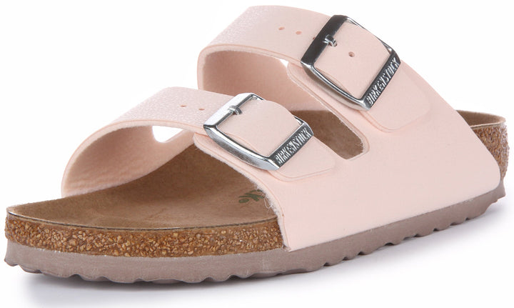 Birkenstock Arizona Sandales Birkibuc végane pour femmes en rose