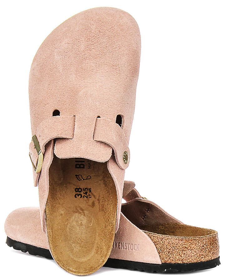 Birkenstock Boston Bs en Rose pour Unisexe