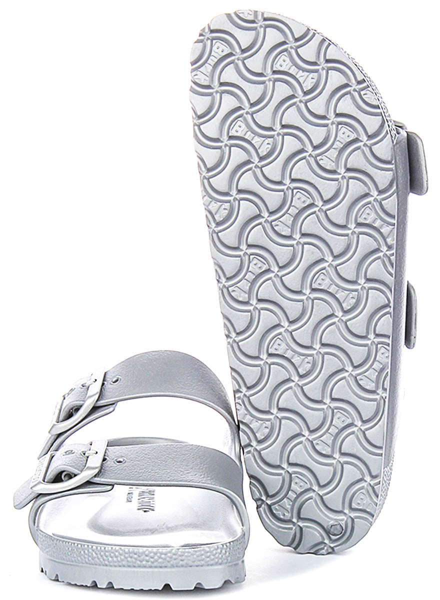 Birkenstock Arizona Eva In Silver | Narrow Fit