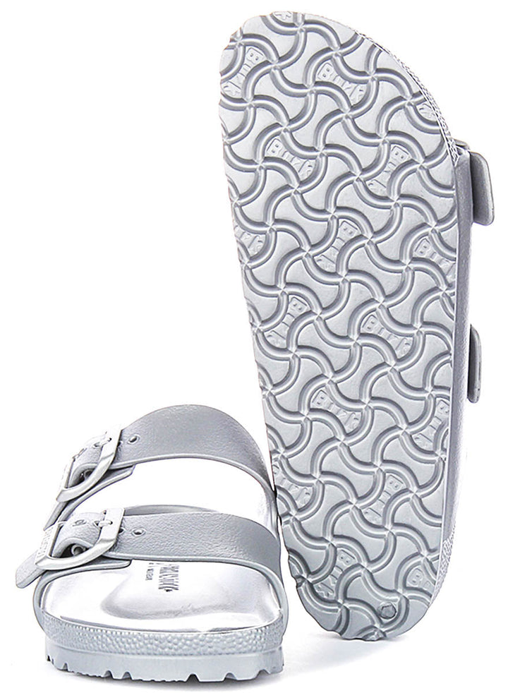 Birkenstock Arizona Eva In Silver | Narrow Fit