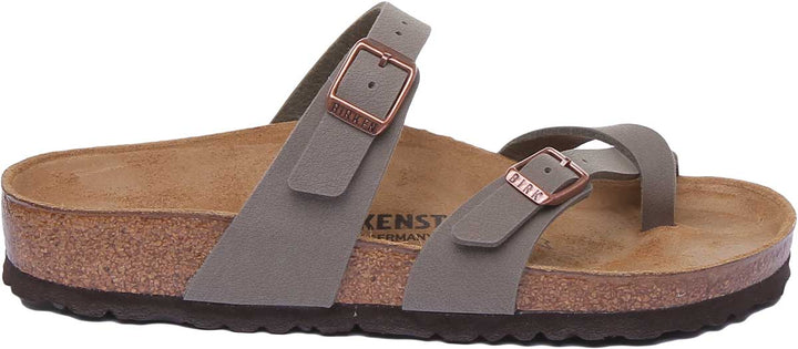 Birkenstock Mayari Sandale électrique à lanières métalliques pour femmes dans pierre