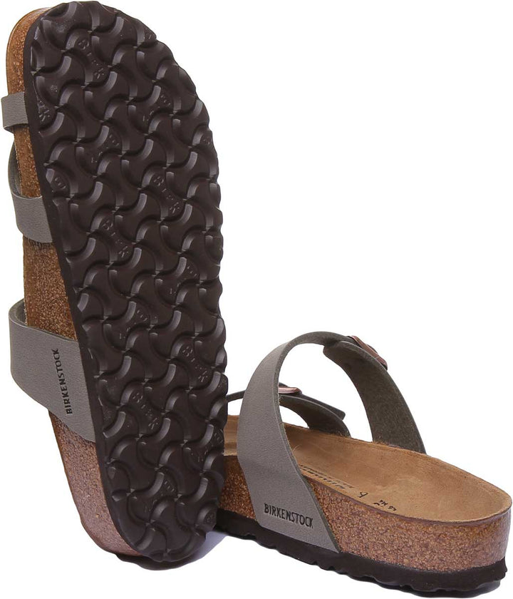 Birkenstock Mayari Sandale électrique à lanières métalliques pour femmes dans pierre