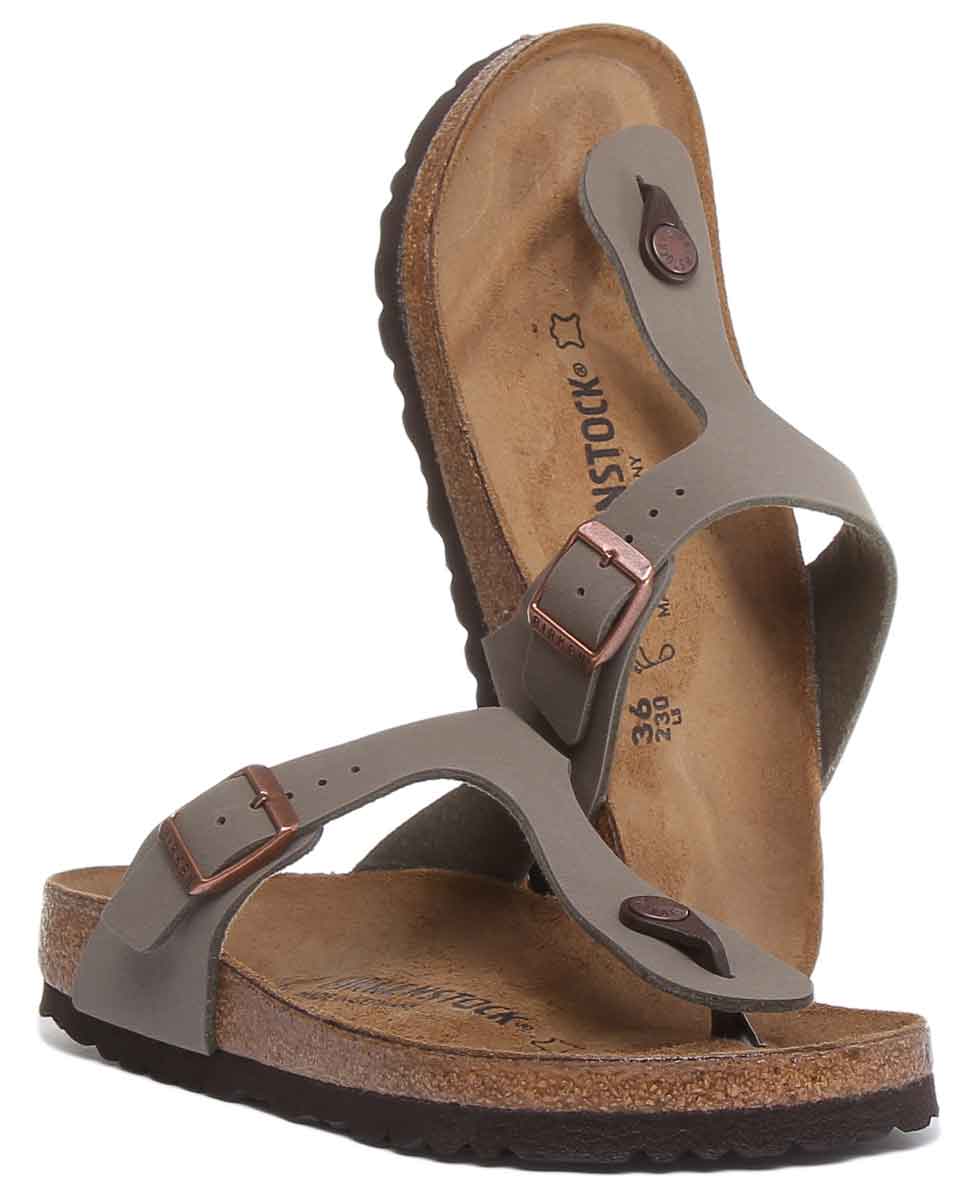Birkenstock Gizeh sandale pour femmes Birko Flor style string pierre