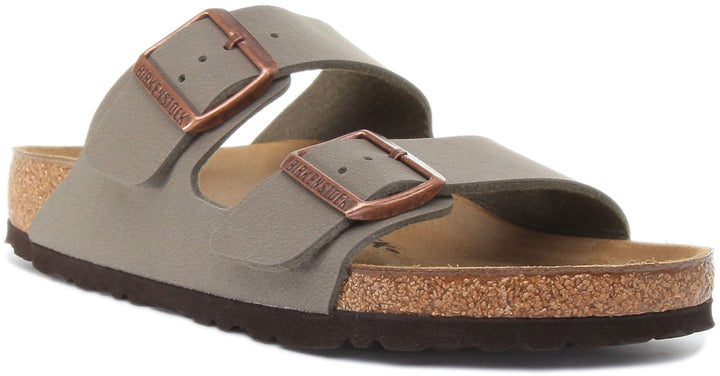 Birkenstock Arizona Sandales Birko Flor à double lanière poures en pierre