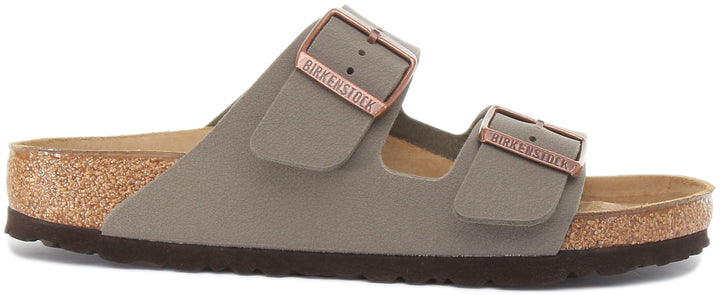 Birkenstock Arizona Sandales Birko Flor à double lanière poures en pierre