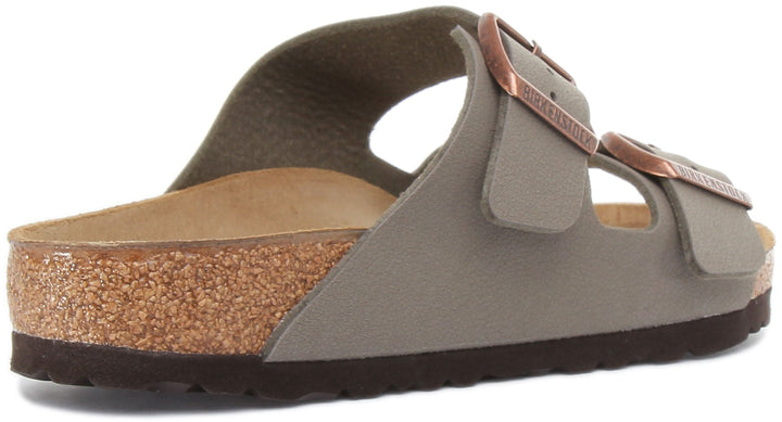 Birkenstock Arizona Sandales Birko Flor à double lanière poures en pierre